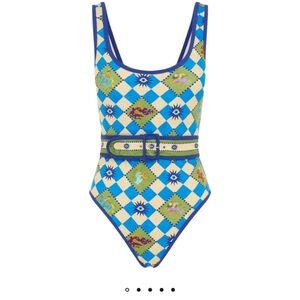 Alémais blue pattern one piece